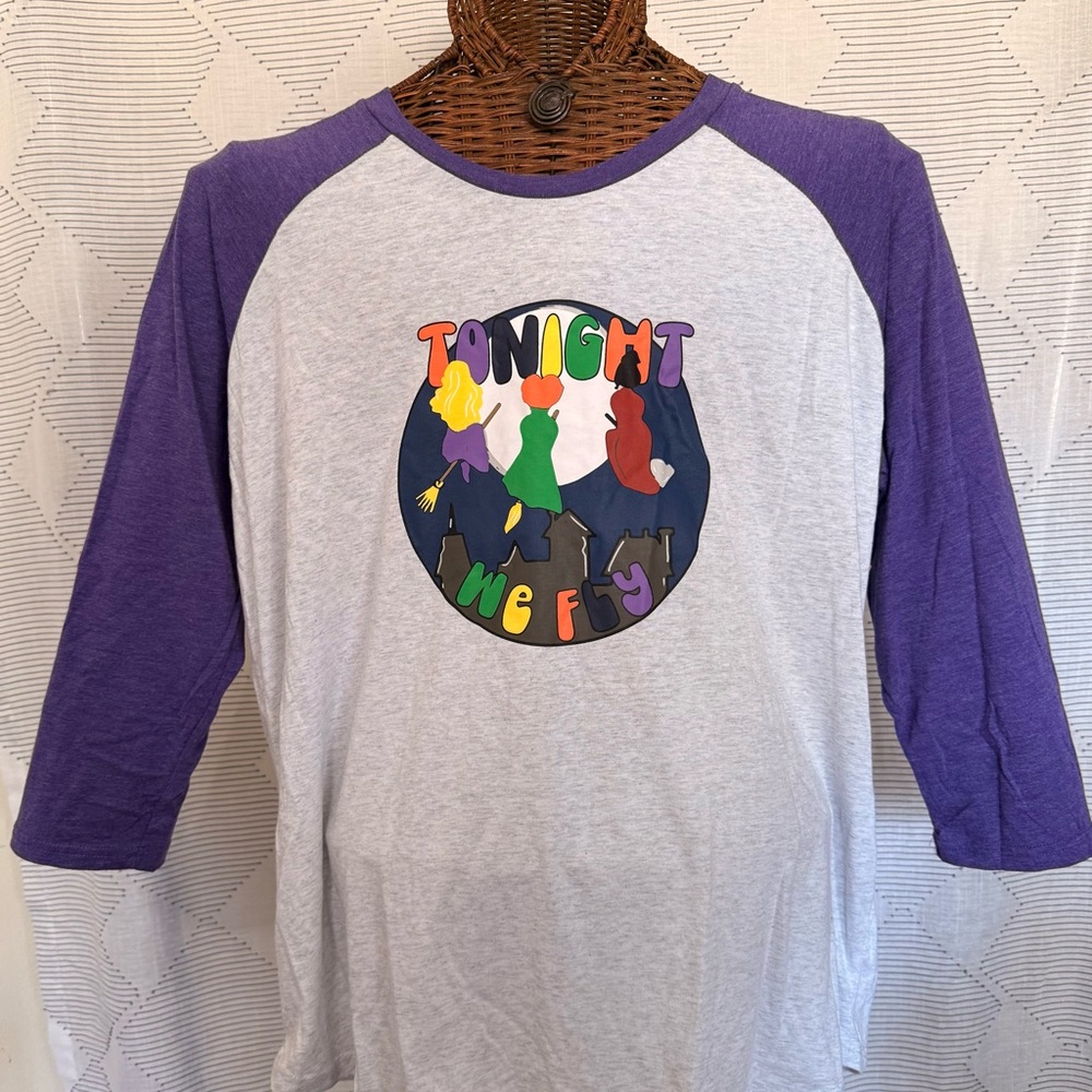 Hocus Pocus Sanderson Sisters Graphic Tee 2XL Gray Purple Shirt